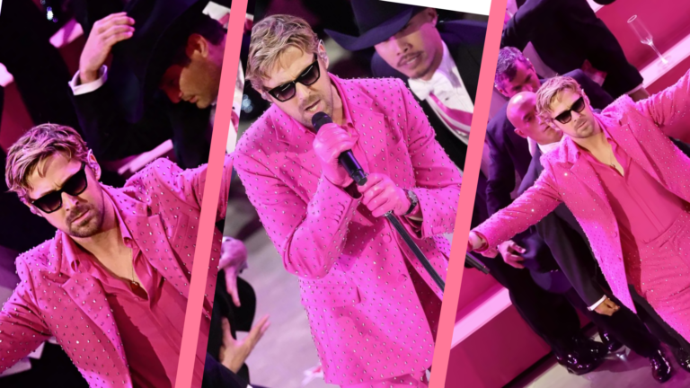 Ryan Gosling deslumbra de rosa en los Oscar cantando “I’m Just Ken”